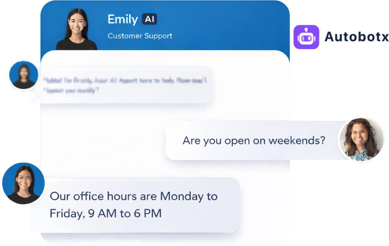 Always active — AI customer support chat in the widget