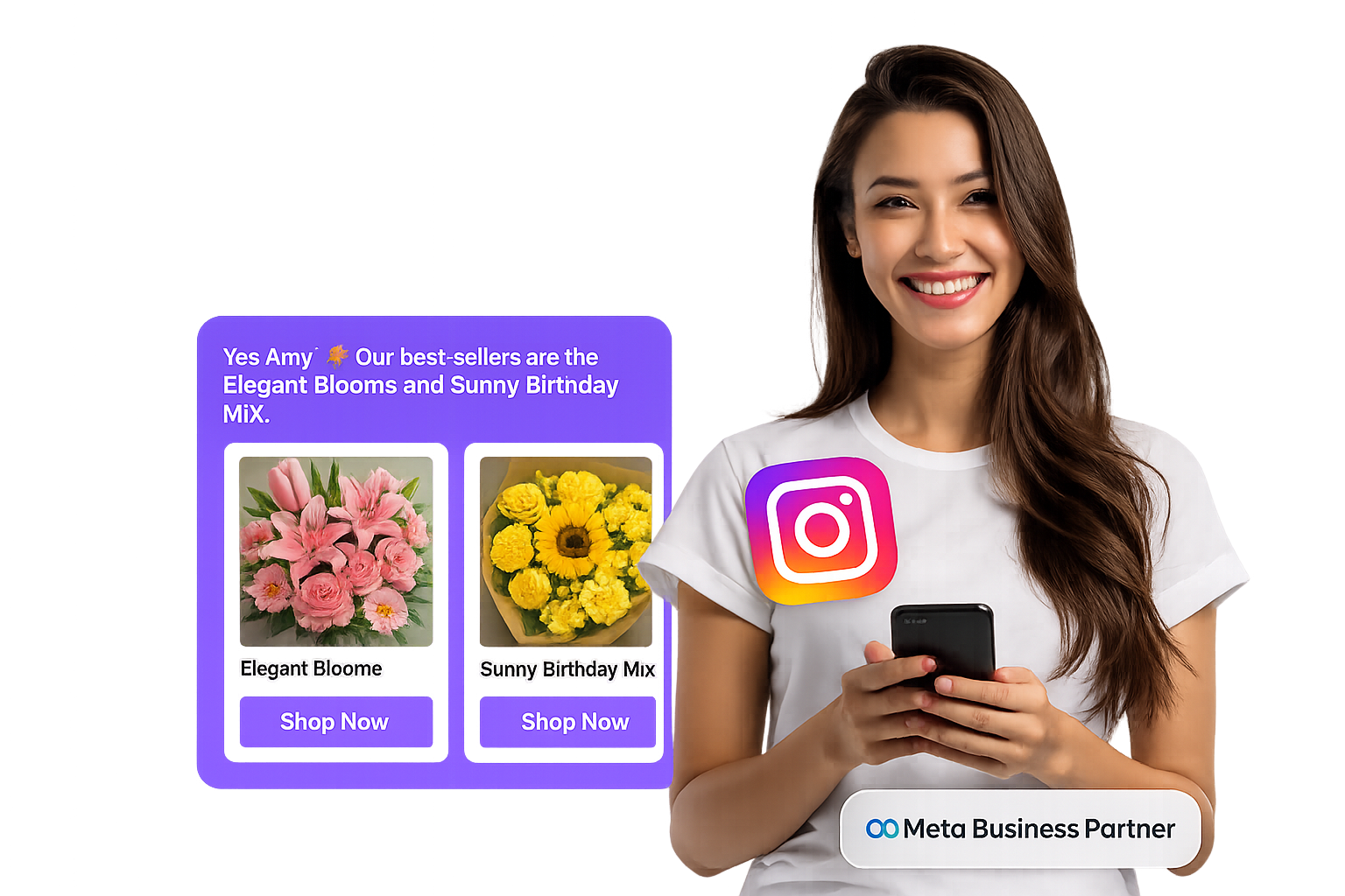 Instagram Direct chat with an AI agent