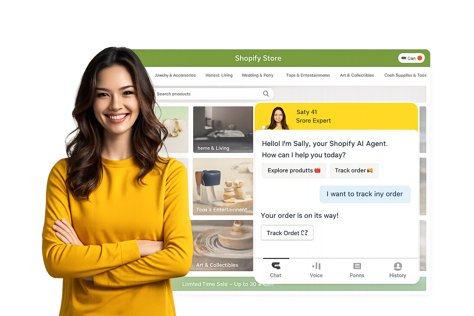 Autobotx AI agent helping a Shopify customer in chat